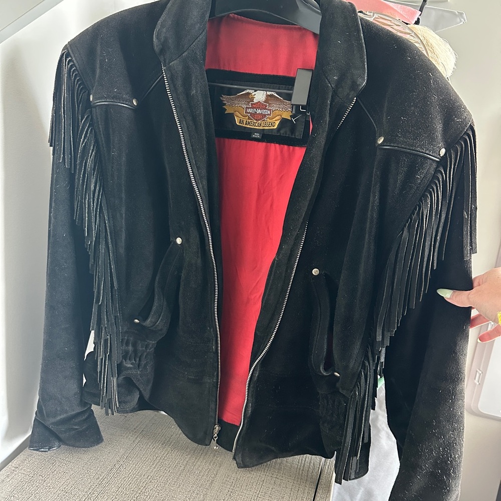 Harley-Davidson Black and Red Leather Jacket